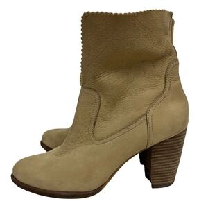Ugg Tan Thames Nubuck Suede Stacked Heel Boots 8
